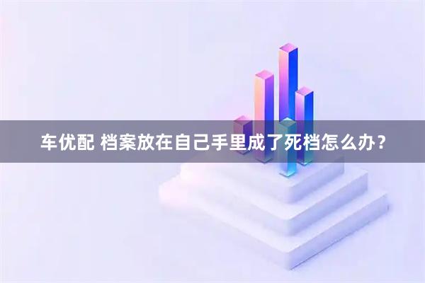 车优配 档案放在自己手里成了死档怎么办？