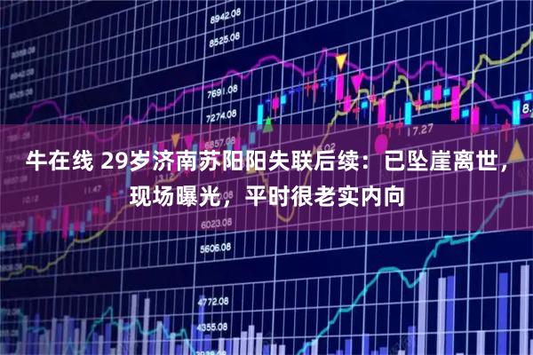 牛在线 29岁济南苏阳阳失联后续：已坠崖离世，现场曝光，平时很老实内向